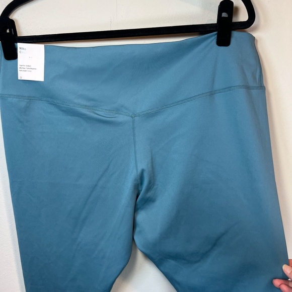 Nike One Dri-Fit Mid Rise Full Length Leggings Smokey Blue Teal Athletic NEW XXL - Picture 8 of 10